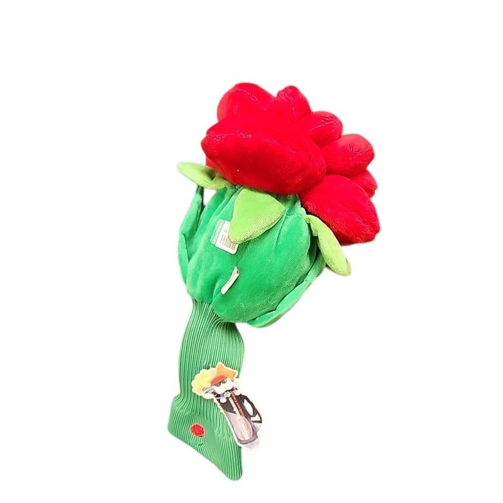 NWT Large Red Flower w/ Bumble bee GOLF Club COVER by Daphne's New